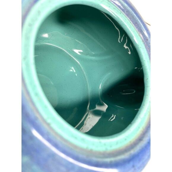 Blue Baldelli Hand Made Teapot With Stripe Italian Collectible Pottery Rare - Picture 6 of 8